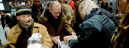 Menjador social en plena Rambla de Barcelona